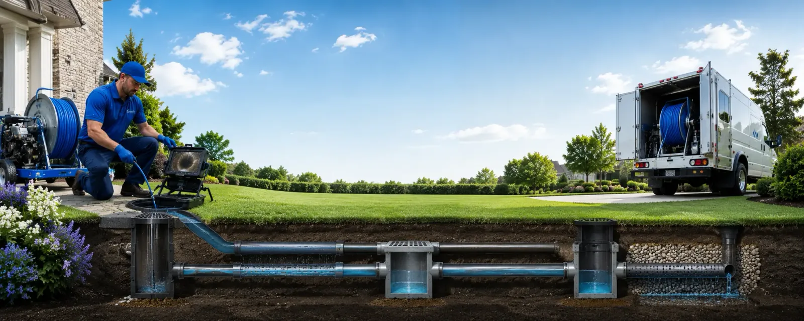 Outdoor drain cleaning information for Brooksville, ME